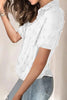 Swiss Dot Collar Short Sleeve Shirt - Keene's