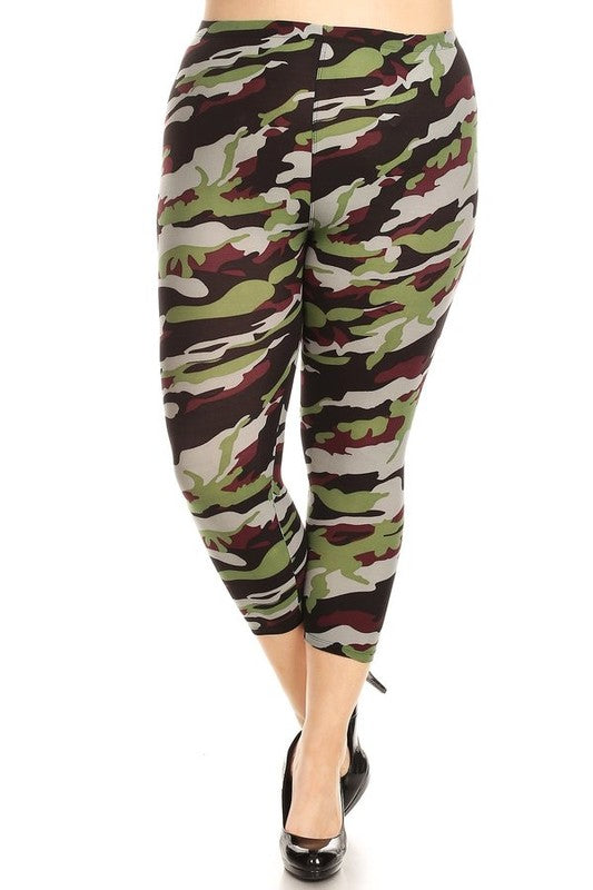 Camo Olive PS Capri Legging - Keene's