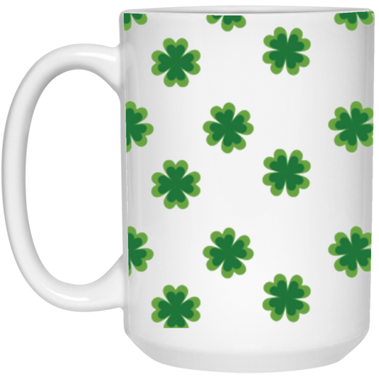 Clover 15 oz. White Mug