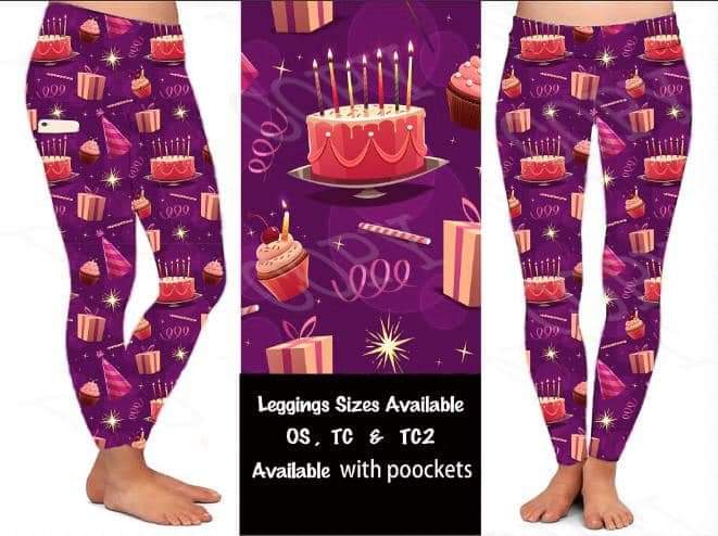 Happy Birthday leggings with pockets
