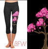 Cherry Blossoms leggings and capris with pockets
