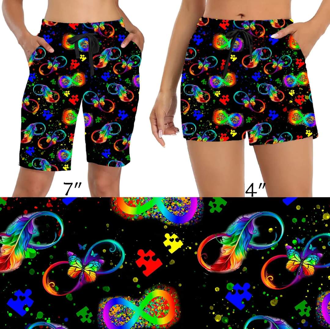 Autism of many colors Capris, Lounge Pants, Joggers and Shorts