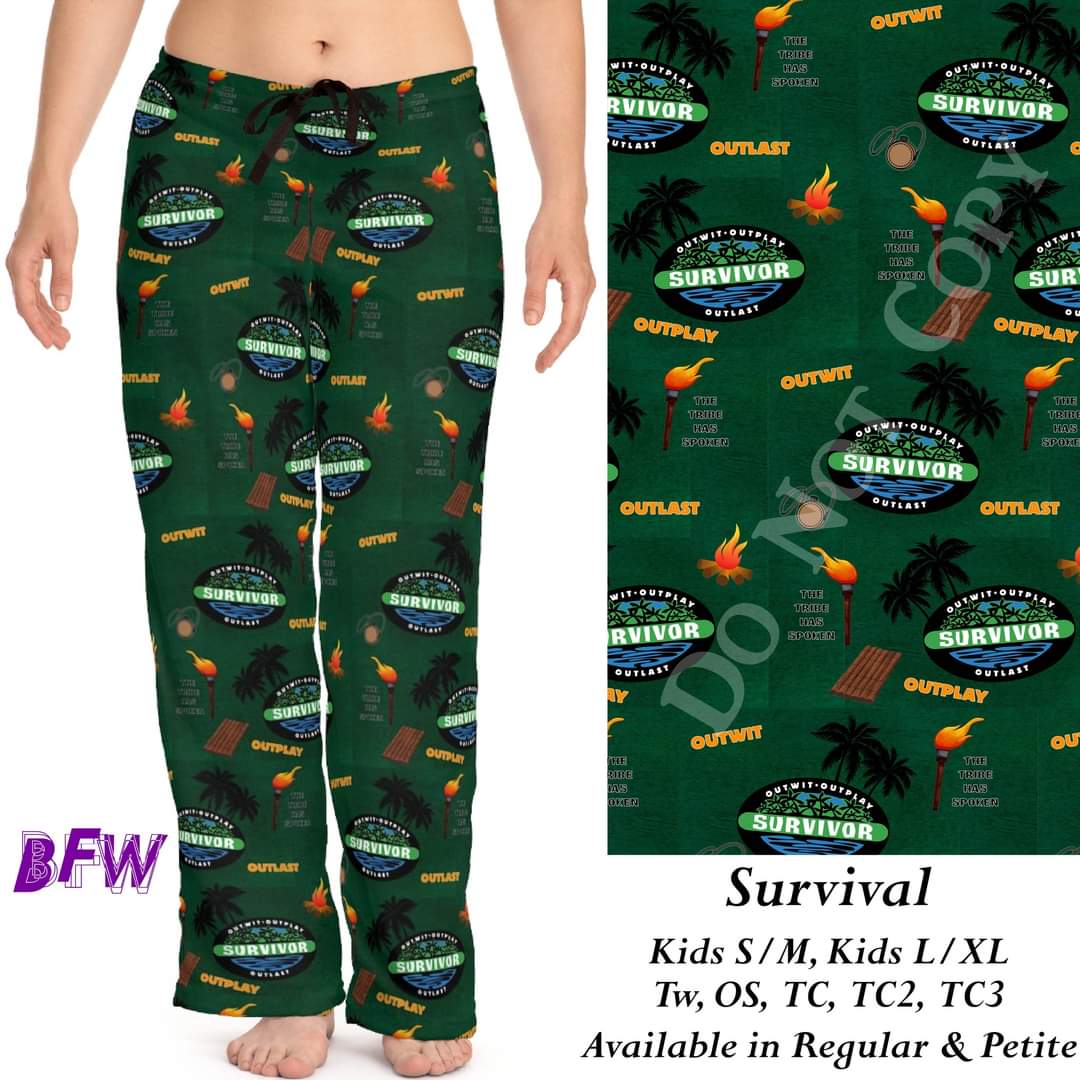 Survivor Leggings, and unisex loungers with pockets