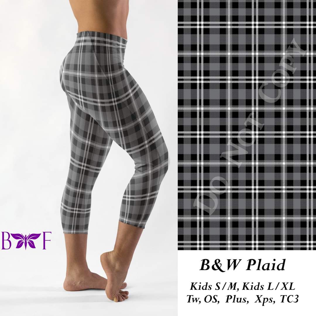 B & W plaid, loungers and joggers