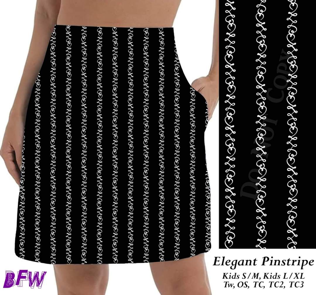 Elegant Pinestripe Skort