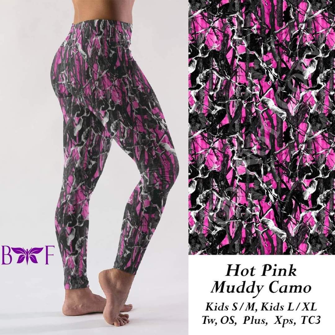 Hot Pink Muddy Camo Loungers