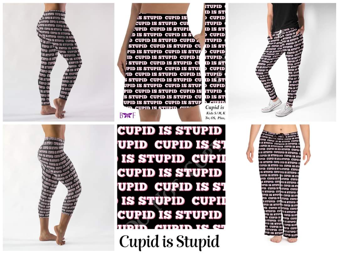 Cupid is Stupid leggings with pockets