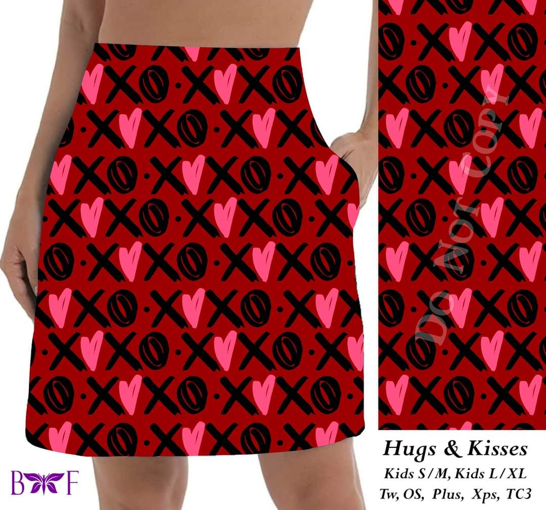 Hugs and Kisses skort