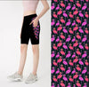 Flaming-O designer capri & shorts with pockets