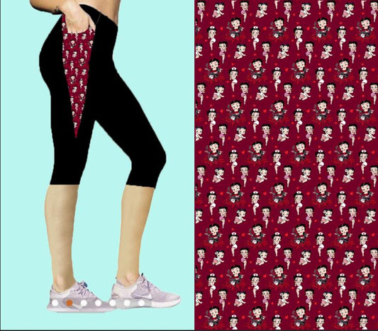 Boop Designer leggings, capris & shorts with pockets.