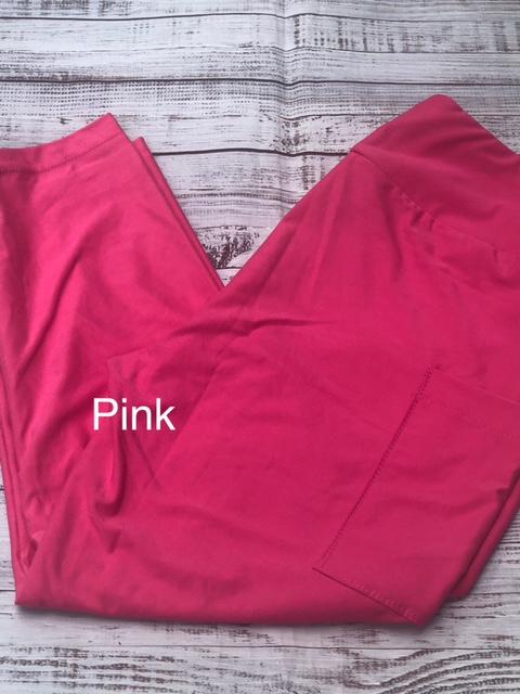 Bright Pink leggings, capris & shorts with pockets