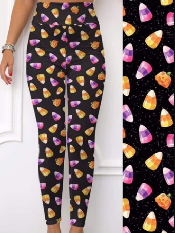 Custom Candy Corn OS Legging - Keene's