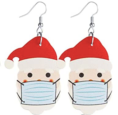 Santa With Mask Cutout Earring - Keene's