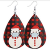 Snowman Plaid With Mask Earring - Keene's