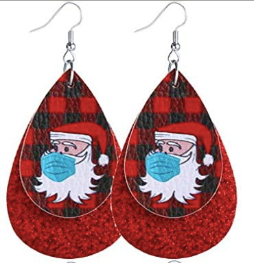 Santa With Mask Side View Earring - Keene's