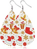 Gold and Red Multi Christmas Earrings - Keene's