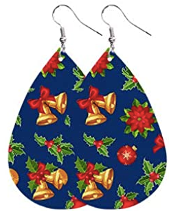 Blue Multi Christmas Earrings - Keene's