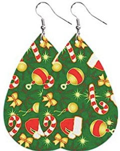 Green Multi Christmas Earrings - Keene's