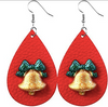 Red With Bell 3D Christmas Earrings - Keene's