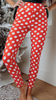 Custom Red With White Polka Dots Legging S/M - Keene's