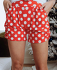Custom Red With White Polka Dots Shorts L/XL - Keene's