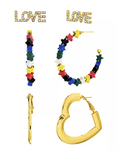 Earring Trio - Love, Stars, Hearts - Keene's