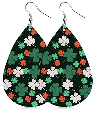 St. Patrick's Day White Orange Green Shamrocks - Keene's