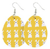 Easter Earrings - Yellow Gold With White Bunny - Keene's
