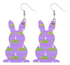 Easter Earrings Bunny Shaped Purple - Keene's