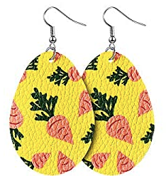 Easter Earrings Egg Shaped With Carrots - Keene's