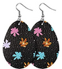 Easter Earrings Egg Shaped With Colorful Flowers - Keene's