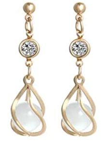 Gold Tone CZ Earring - Keene's