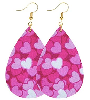 Pink Floating Hearts Earring - Keene's