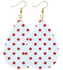 Red White Polka Dot Earring - Keene's