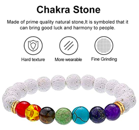 New Chakra Stone Bracelets - Essential Oils Diffuser Bracelet - Keene's