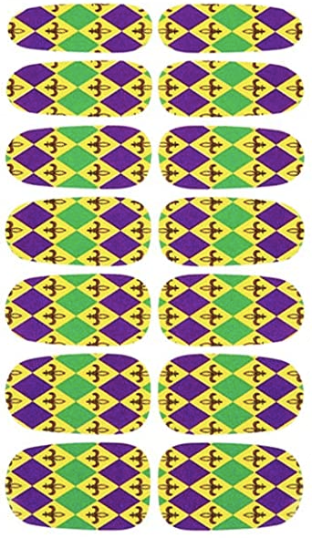 Mardi Gras Nail Wrap #3 - Keene's