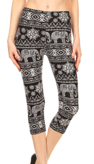 Elephant Capri Leggings OS - PX1715J-CPR