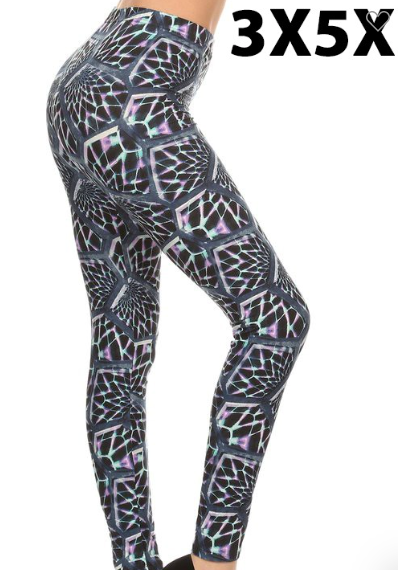 Stained Glass 3x-5x Leggings 3X5X-R590