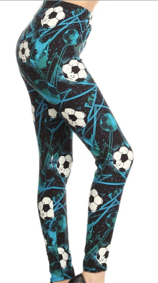 Soccer Print 3x-5x Leggings