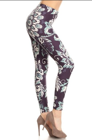 Floral Print 3x-5x Leggings