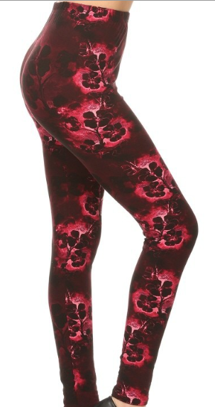 Abstract Floral Legging PS LDX-R967W