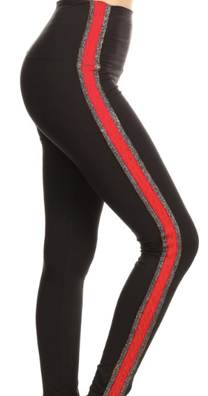 Stripes 5" Yoga Waist Legging OS - LT81-SOLID_ST_YOGA Black