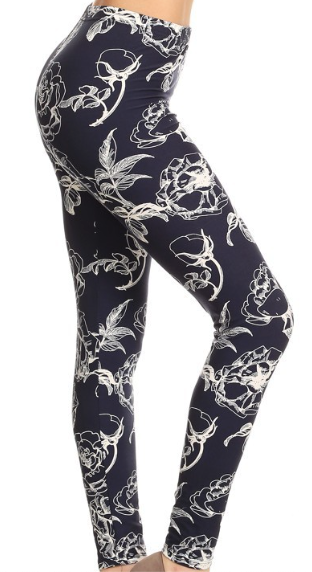 White Floral Legging EPS LDEX-R627