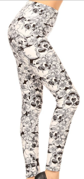 White Skull Legging EPS LDEX-R505