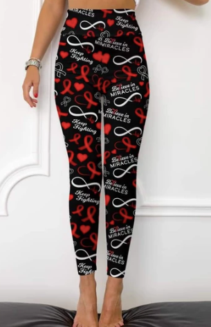 Custom Red Ribbon OS Legging - Keene's