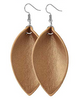 Gold Leather Teardrop Earring - Keene's