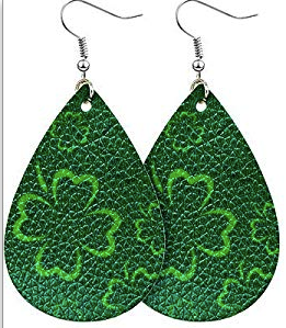 St. Patrick's Day Earrings - Shamrock Outline - Keene's