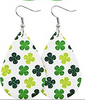 St. Patrick's Day Earrings - Multi Green Shamrocks - Keene's