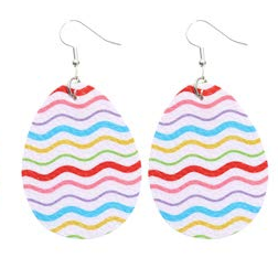 Easter Earrings - Colorful Wavy - Keene's