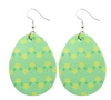 Easter Earrings - Green with Yellow Flower - Keene's
